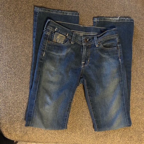 Citizens of Humanity Jeans w/ Yellow Stitched Logo - Picture 2 of 3